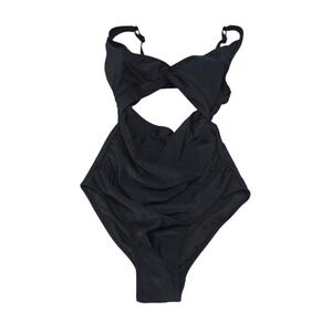Charmo Womens Black Cutout One Piece Swimsuit Monokini UPF 50+ Size‎ Medium NEW